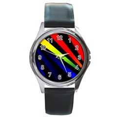 Graphic Design Computer Graphics Round Metal Watch by Celenk