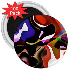 Abstract Background Design Art 3  Magnets (100 Pack) by Celenk