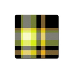 Tartan Abstract Background Pattern Textile 5 Square Magnet by Celenk