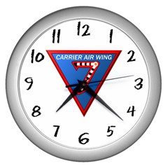 Carrier Air Wing Seven Wall Clock (silver) by Bigfootshirtshop