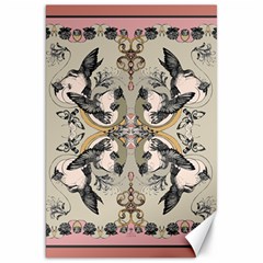 Vintage Birds Canvas 20  X 30   by Celenk