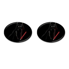 Darth Vader Cat Cufflinks (oval) by Valentinaart