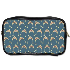 Teal Beige Hats Toiletries Bags 2-side by snowwhitegirl