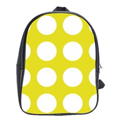 Big Dot Yellow School Bag (large) by snowwhitegirl