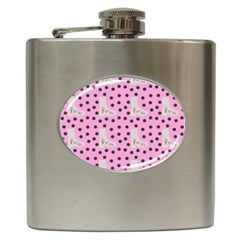 Deer Boots Pink Grey Hip Flask (6 Oz) by snowwhitegirl