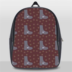 Deer Boots Brown School Bag (large) by snowwhitegirl