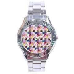 Quilt Of My Patterns Small Stainless Steel Analogue Watch by snowwhitegirl