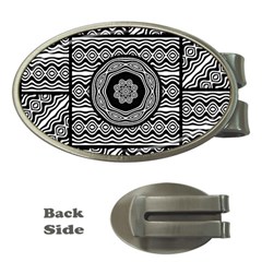 Wavy Panels Money Clips (oval)  by linceazul