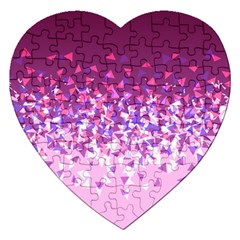 Pink Disintegrate Jigsaw Puzzle (heart) by jumpercat