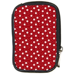 Floral Dots Red Compact Camera Cases by snowwhitegirl