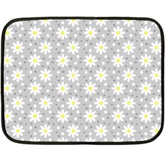 Daisy Dots Grey Fleece Blanket (mini) by snowwhitegirl