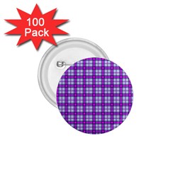 Purple Tartan 1 75  Buttons (100 Pack)  by jumpercat