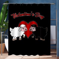 Valentines Day - Sheep  Shower Curtain 60  X 72  (medium)  by Valentinaart