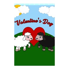 Valentines Day - Sheep  Shower Curtain 48  X 72  (small)  by Valentinaart