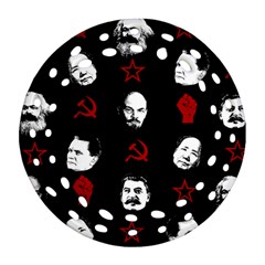 Communist Leaders Ornament (round Filigree) by Valentinaart