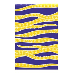 Yellow Tentacles Shower Curtain 48  X 72  (small)  by jumpercat