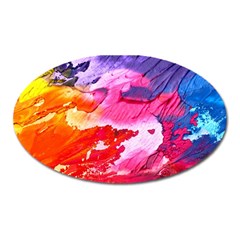 Abstract Art Background Paint Oval Magnet by Nexatart