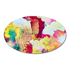 Art Detail Abstract Painting Wax Oval Magnet by Nexatart