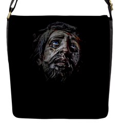 Jesuschrist Face Dark Poster Flap Messenger Bag (s) by dflcprints