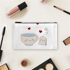 Cute Tea Cosmetic Bag (small)  by Valentinaart