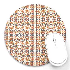 Multicolored Geometric Pattern  Round Mousepads by dflcprints