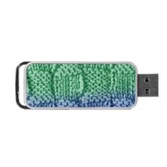 Knitted Wool Square Blue Green Portable Usb Flash (one Side) by snowwhitegirl