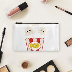 Cute Kawaii Popcorn Cosmetic Bag (small)  by Valentinaart