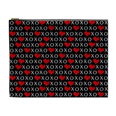 Xoxo Valentines Day Pattern Cosmetic Bag (xl) by Valentinaart