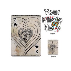 Heart Drawing Angel Vintage Playing Cards 54 (mini)  by Nexatart