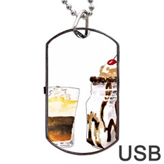 Coffee And Milkshakes Dog Tag Usb Flash (two Sides) by KuriSweets