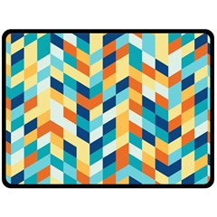 Geometric Retro Wallpaper Double Sided Fleece Blanket (large)  by Nexatart