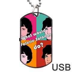 Valerie Solanas Dog Tag Usb Flash (one Side) by Valentinaart