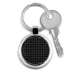 Background Weaving Black Metal Key Chains (round)  by Nexatart