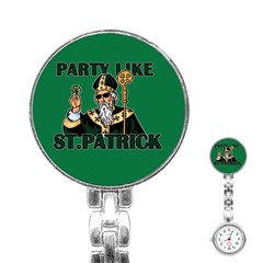  St  Patricks Day  Stainless Steel Nurses Watch by Valentinaart