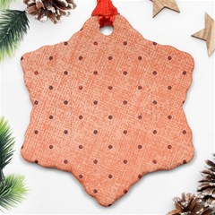 Dot Peach Snowflake Ornament (two Sides) by snowwhitegirl