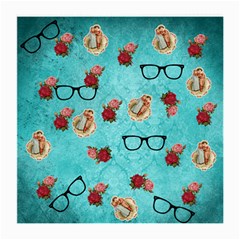 Vintage Glasses Blue Medium Glasses Cloth by snowwhitegirl