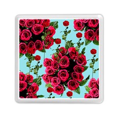 Roses Blue Memory Card Reader (square)  by snowwhitegirl