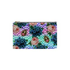 Floral Waves Cosmetic Bag (small)  by snowwhitegirl