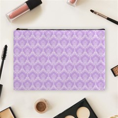 Damask Lilac Cosmetic Bag (large)  by snowwhitegirl