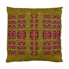 Bloom In Gold Shine And You Shall Be Strong Standard Cushion Case (one Side) by pepitasart