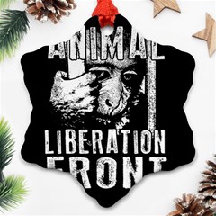 Animal Liberation Front - Chimpanzee  Ornament (snowflake) by Valentinaart