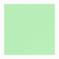    Classic Mint Green & White Herringbone Pattern Medium Glasses Cloth (2-side) by PodArtist