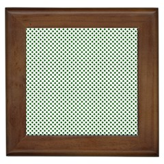 Shamrock 2-tone Green On White St Patrick’s Day Clover Framed Tiles by PodArtist