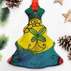 Cross Flowers Christmas Tree Ornament (two Sides) by snowwhitegirl