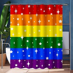 Sparkly Rainbow Flag Shower Curtain 60  X 72  (medium)  by Valentinaart