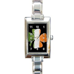 Irish Clover Rectangle Italian Charm Watch by Valentinaart