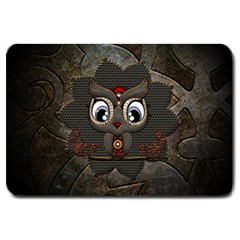 Wonderful Cute  Steampunk Owl Large Doormat  by FantasyWorld7