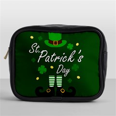 St Patricks Leprechaun Mini Toiletries Bags by Valentinaart