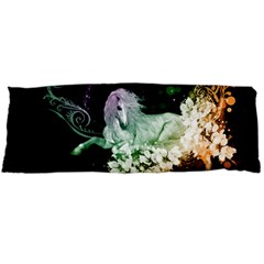 Wonderful Unicorn With Flowers Body Pillow Case (dakimakura) by FantasyWorld7