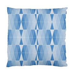 Blue Monochrome Geometric Design Standard Cushion Case (two Sides) by Nexatart